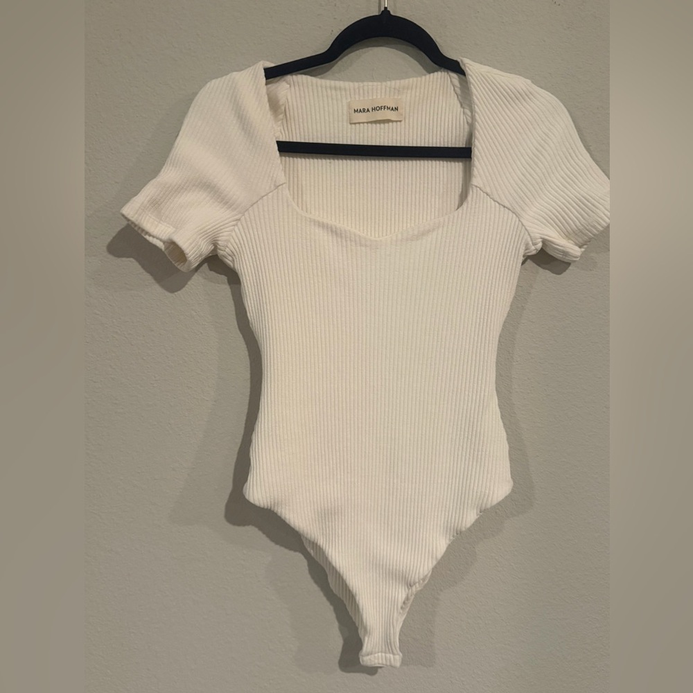 Mara Hoffman Marlowe Bodysuit in Cream size 4 - Picture 3 of 6
